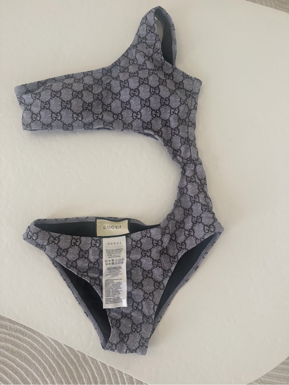 Gucci Gray Monogram Face Mask - Picture 2 of 3